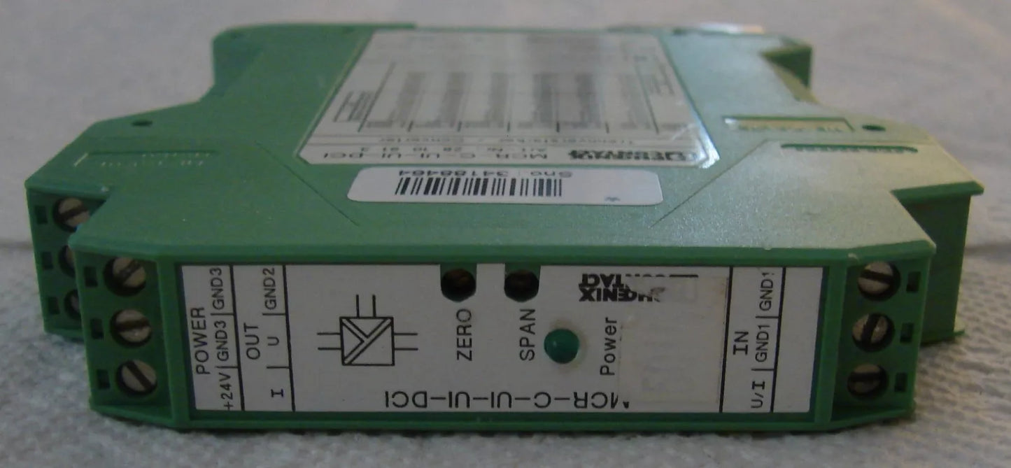 PHOENIX CONTACT MCR-C-UI-UI-DCI COMMUNICATION INTERFACE ANALOG 3WAY 4-20MA 50HZ