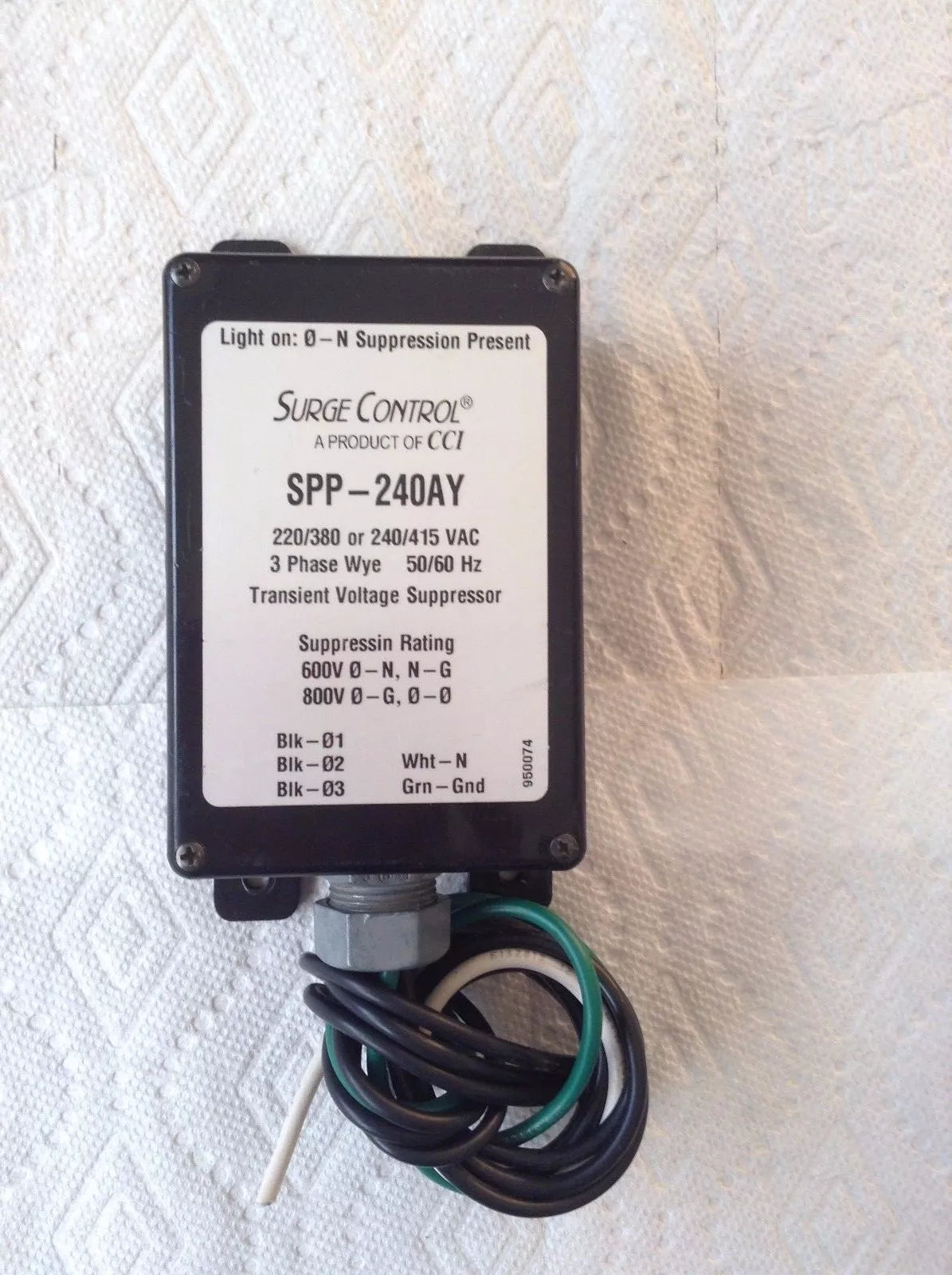 Surge Control SPP-240AY Transient Voltage Suppressor 220/380 or 240/415 3 Phase