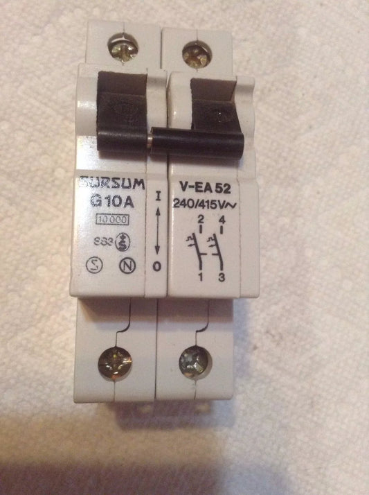 Sursum V-EA52 G10A 10A 2-Pole Circuit Breaker