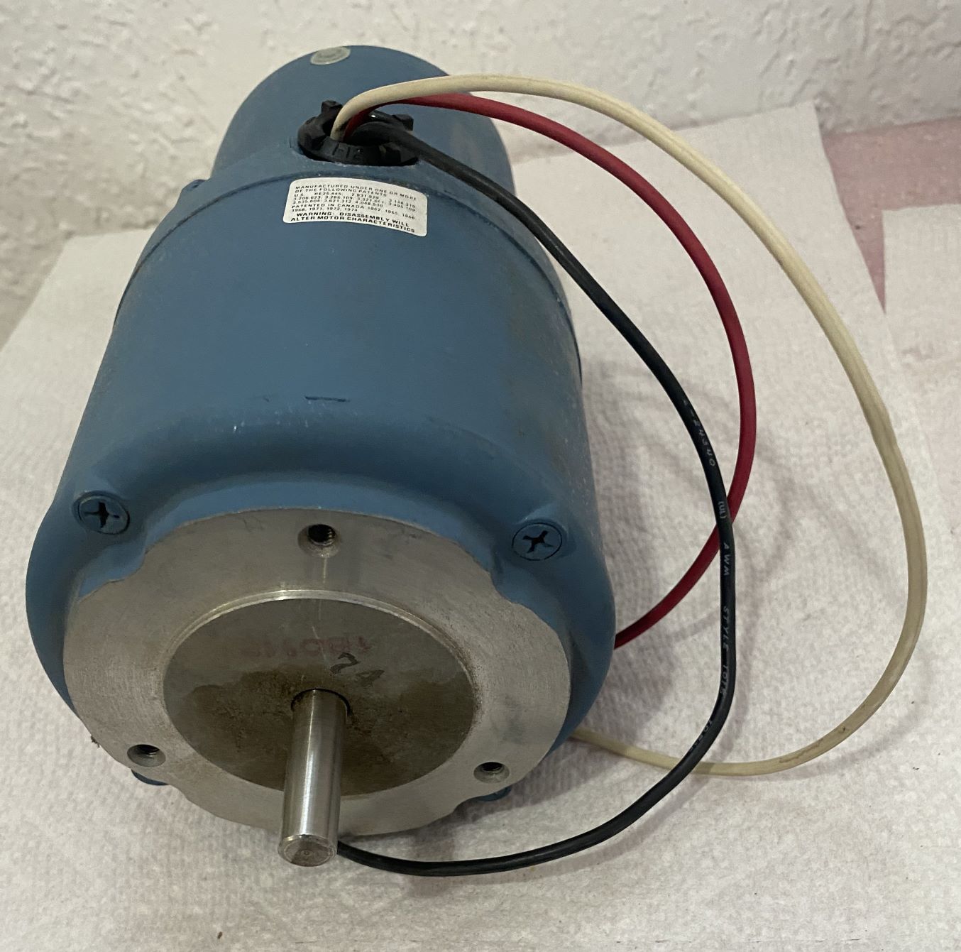 Superior Electric SS150RC Synchronous motor 72 RPM, 120 VAC 0.4A 50/60 Hz